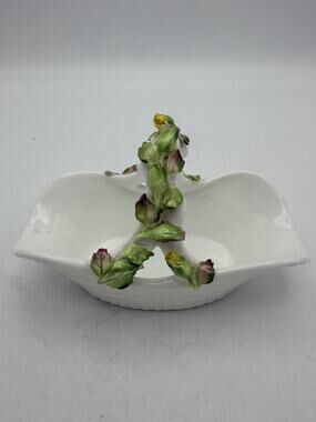 Coalport Bone China Small Floral English Basket - Made in England